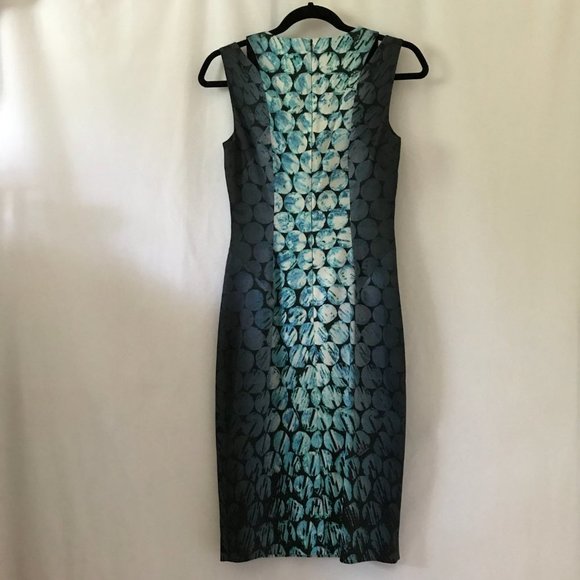 Karen Millen Teal Blue Sleeveless Dress - Picture 3 of 6